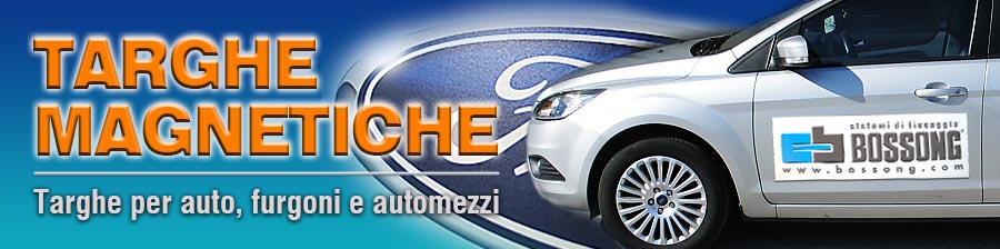 targhe magnetiche per auto, furgoni e automezzi